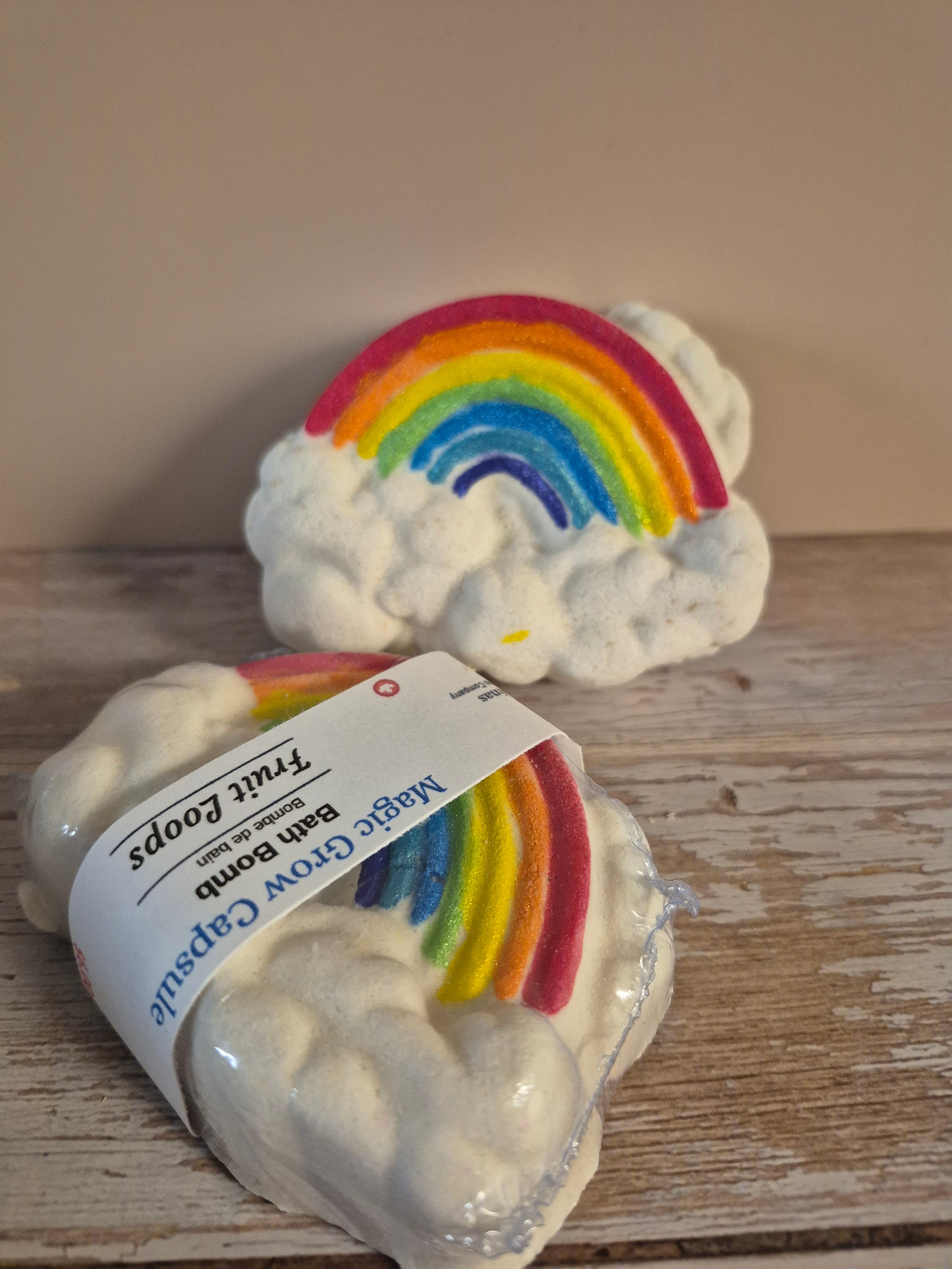 Froot Loops Bath Bomb with Magic Grow Foam Bath Toy