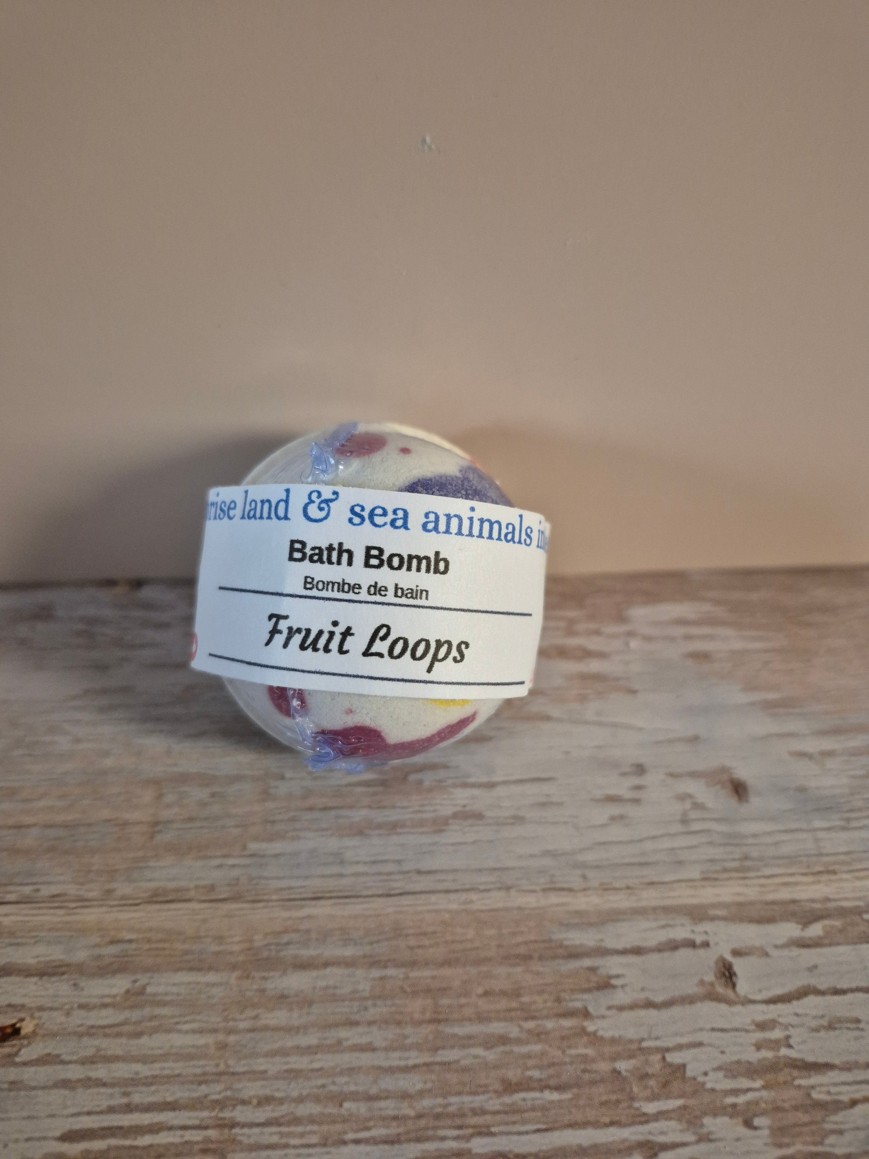 Froot Loops Bath Bomb with Magic Grow Foam Bath Toy